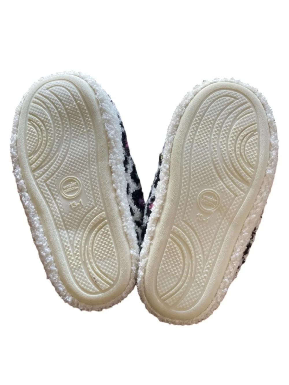 Girls 13/1 Leopard Print Slippers
